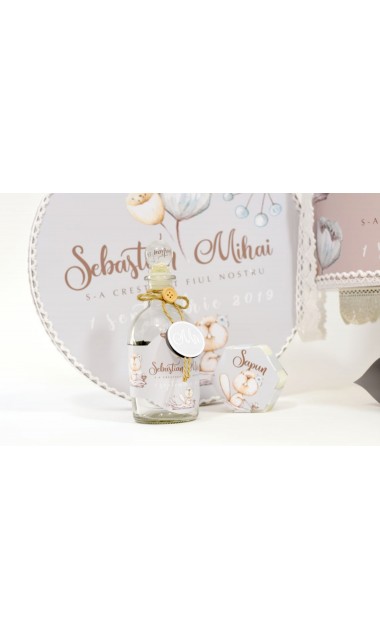 Trusou de botez pentru fetite rustic, inspirat din natura, Doamna Castor 9
